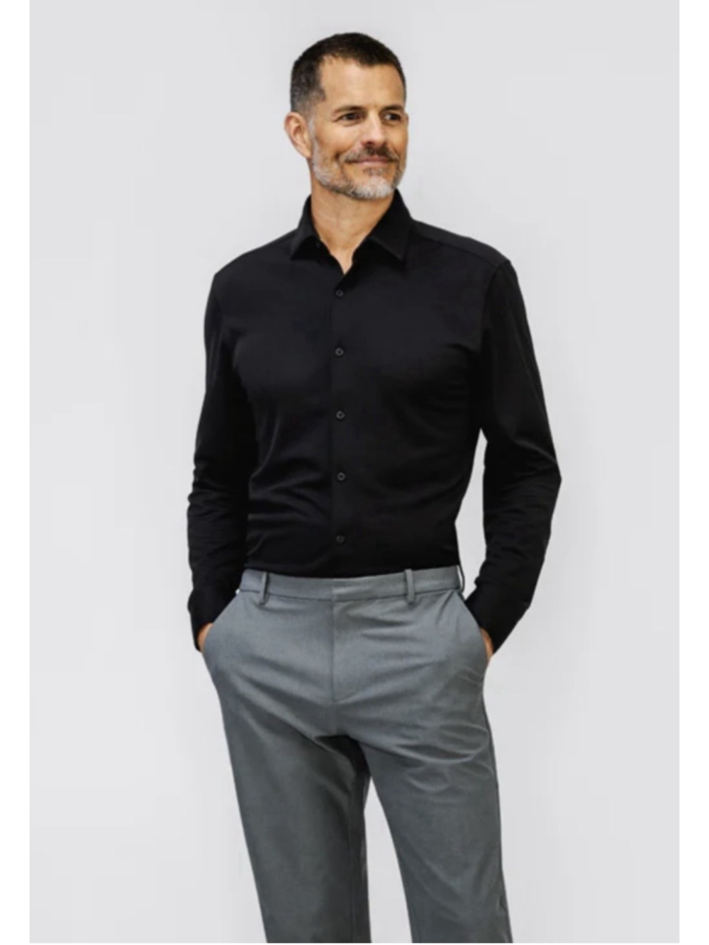 Ministry of Supply Apollo Shirt Mens XL Slim Black Performance Button Down